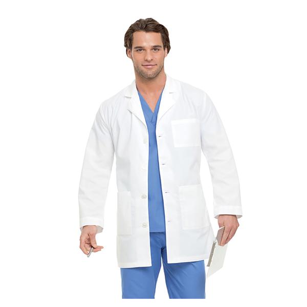 Landau Uniforms Lab Coat Jacket Mens White Size 42 Ea - 3166-WWY-42