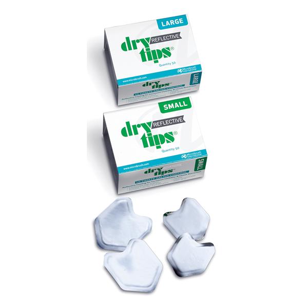Microbrush Corporation Cotton Roll Substitute Reflective Dry Tips White Large 50/Bx, 36 Bx/Ca - 291726