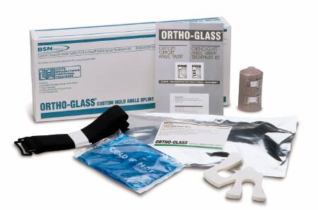 BSN Medical Ortho-Glass Ankle Sprain Kit Pediatric, Ice Pack, Elastic Bandage, U-shaped Ankle Foam Cushions, Rehab Straps and Instruction Leaflet - 58000002