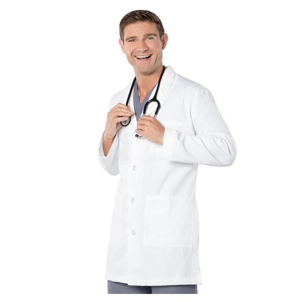 Landau Uniforms Lab Coat Jacket Mens White Ea - 3124-WWF-48