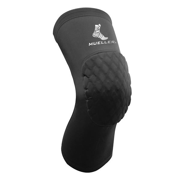Mueller Sports Medicine Diamond Pad Protective/Compression Extended Knee Strtch Fbrc Blk Sz X-Small 1/Pr - 58200