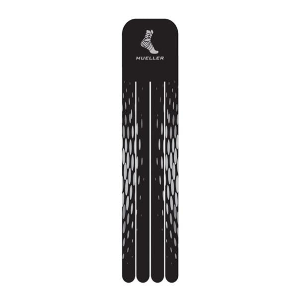 Mueller Sports Medicine Tape Kinesiology Easyfit 100% Cotton Pre Cut Adhesive White/Black Each - 23582