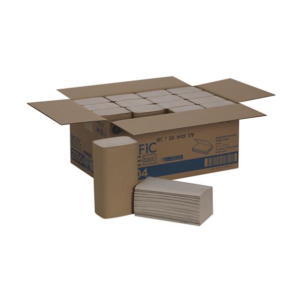 Strauss Paper Co Towel Pacific Blue Basic Single Fold Brown 9.25 In X 10.25 In 4000/Ca - 23504