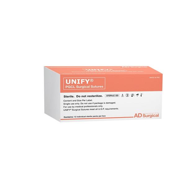 AD Surgical Suture 5-0 Poliglecaprone 25 P-3 Unify Undyed 18" Monofilament 12/Bx - S-Q518R13