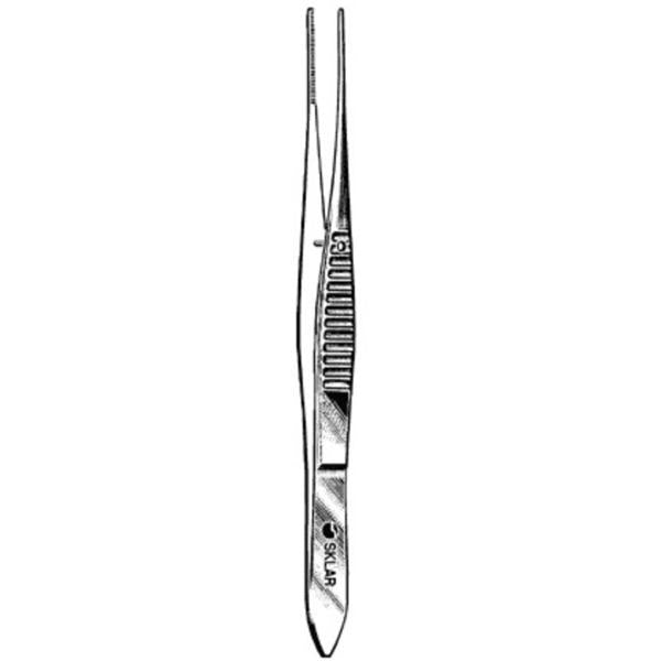 Sklar Instruments Forcep Dressing Iris 4" Serrated Straight Serrated Stainless Steel Ea - 66-2740