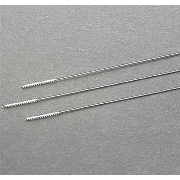 Sklar Instruments Brush Suction Tube Cleaning Stainless Steel 8" Nylon Bristle Disposable 3/Pk - 10-1405