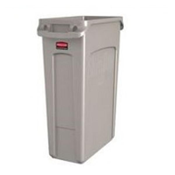 Rubbermaid Can Trash Slim Jim Resin 23Gal No Lid Gray Rectangle Ea - 116-3819