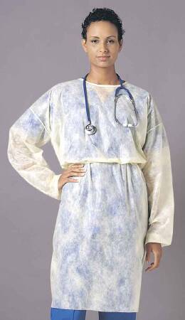 Busse Hospital Disposables - Protective Procedure Gown One Size Fits Most Yellow NonSterile Not Rated Disposable - 203