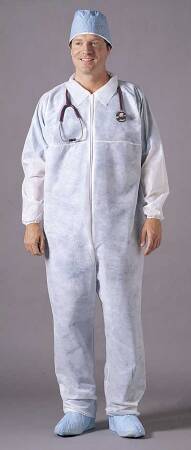 Busse Hospital Disposables - Coverall X-Large White Disposable NonSterile - 213