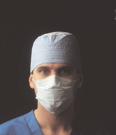 Busse Hospital Disposables - Procedure Mask Pleated Earloops One Size Fits Most Blue NonSterile Not Rated Adult - 371