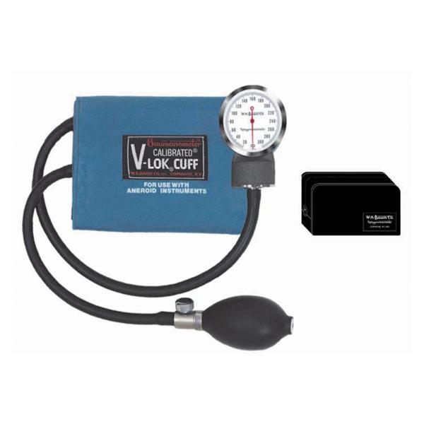 W A Baum Co Inc Sphygmomanometer Aneroid Calibrated V-Lok 33-47 12 Lg Adlt Arm Dl Dspl Md Blu Ea - 1055