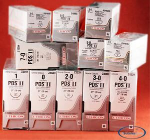 J & J Healthcare Systems PDS II Suture with Needle Absorbable Uncoated Clear Suture Monofilament Polydioxanone Size 3-0 27 Inch Suture 1-Needle 24 mm Length 3/8 Circle Reverse Cutting Needle - Z442H
