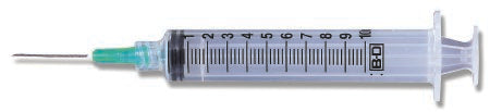 PrecisionGlide - Syringe with Hypodermic Needle 10 mL 22 Gauge 1 Inch Regular Wall NonSafety - 309640