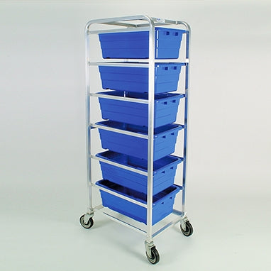 Tote Rack, 6 | Blue | Aluminum/Polyester | Health Care Logistics