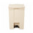 Rubbermaid Can Trash Plastic 18Gal Step-On Pedal Integrated Lid Beige Rectangle Ea - FG614500BEIG