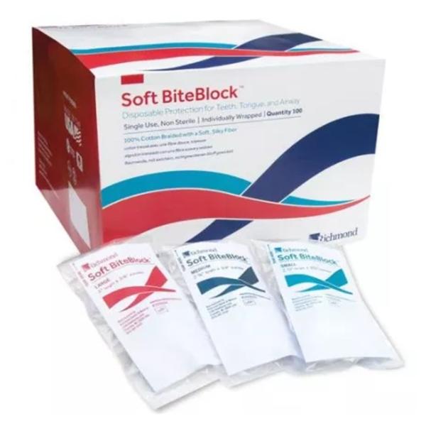 Richmond Dental Company Bite Block Mouth Soft Biteblock 3/4X4" Large White 360/Ca - 260000