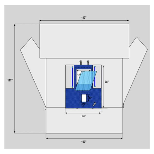 Welmed Inc Drape Sheet Fenestrated 110X111X100" Clear Blue Sterile 20/Ca - 1222-5155