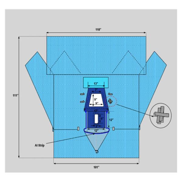 Welmed Inc Drape Sheet Fenestrated 110X111X101" Blue Sterile 8/Ca - 1222-5150