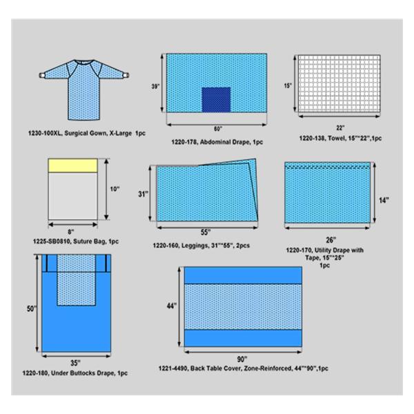 Welmed Inc Pack Peri/Gyn With Abdominal Drape 60X39"/Towel Lf Sterile 12/Ca - 1250-5127