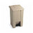 Rubbermaid Can Trash Hdpe 23Gal Step-On Pedal Integrated Lid Beige Rectangle Ea - FG614600BEIG