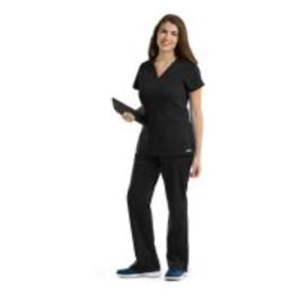 Grey's Anatomy (TM) Scrub Top Greys Anatomy 41452 Womens X-Small Black Each - 41452-01-XS
