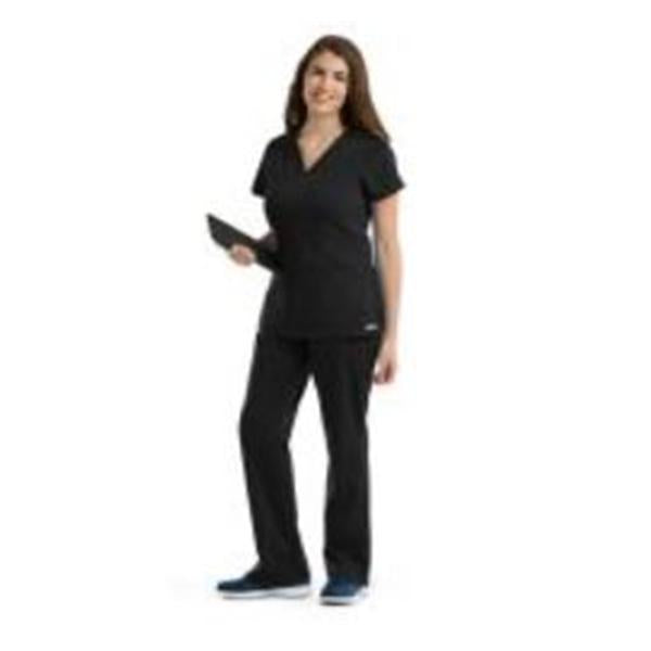 Grey's Anatomy (TM) Scrub Top Greys Anatomy 41452 Womens Large Black Each - 41452-01-L