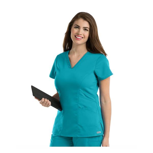 Grey's Anatomy (TM) Scrub Top Greys Anatomy 41452 Womens 2X Small Teal Ea - 41452-39-XXS