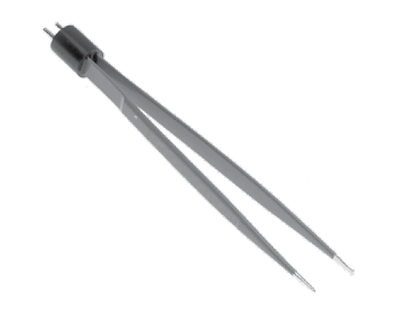 Conmed - Bipolar Forceps ConMed Jeweler 4-1/4 Inch Length Surgical Grade Coated Stainless Steel NonSterile Bayonet Handle Curved 0.4 mm Sharp Micro Tips - 60-1766-001