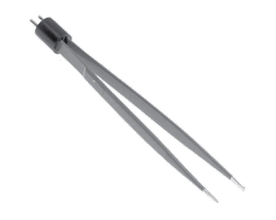 Conmed - Bipolar Forceps ConMed Jeweler 4-1/4 Inch Length Surgical Grade Coated Stainless Steel NonSterile Bayonet Handle Curved 0.4 mm Sharp Micro Tips - 60-1766-001