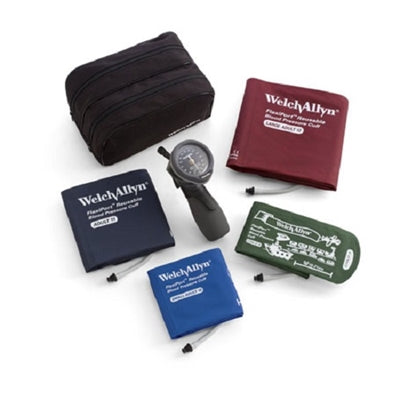 Welch Allyn Durashock DS66 Trigger Aneroid with 4 Cuff Kit - 5098-30
