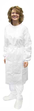 Precept Medical Products Tyvek Protective Procedure Gown One Size Fits Most Unisex NonSterile White - 35 5703