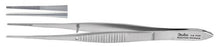 Miltex - Eye Dressing Forceps 4 Inch Length OR Grade German Stainless Steel NonSterile NonLocking Thumb Handle Straight Serrated Tips - 18-780