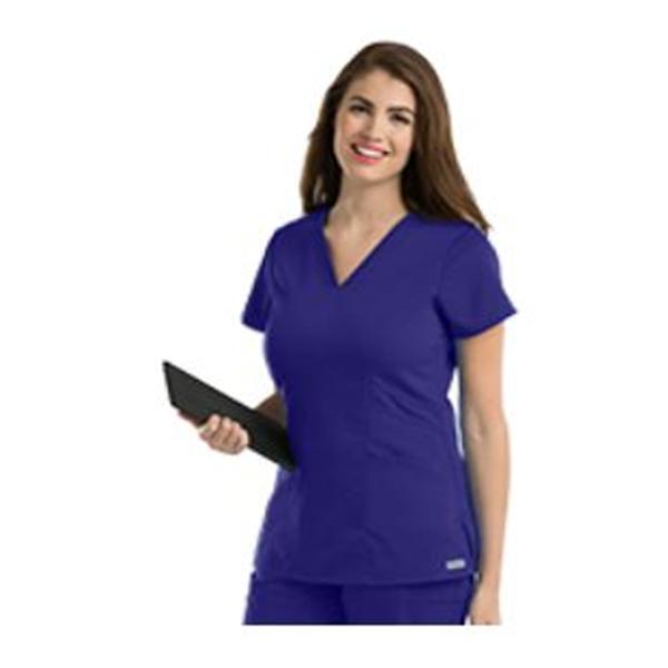 Grey's Anatomy (TM) Scrub Top Greys Anatomy 41452 Womens 2X Small Purple Rain Each - 41452-549XXS