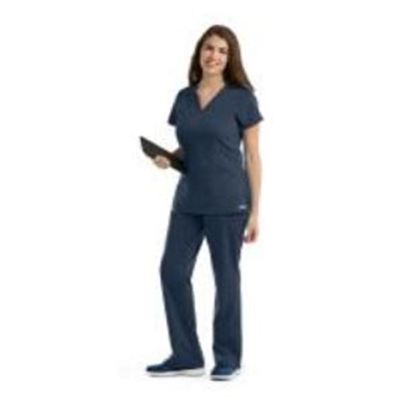 Grey's Anatomy (TM) Scrub Top Greys Anatomy 41452 Womens 2X Small Steel Each - 41452-905XXS