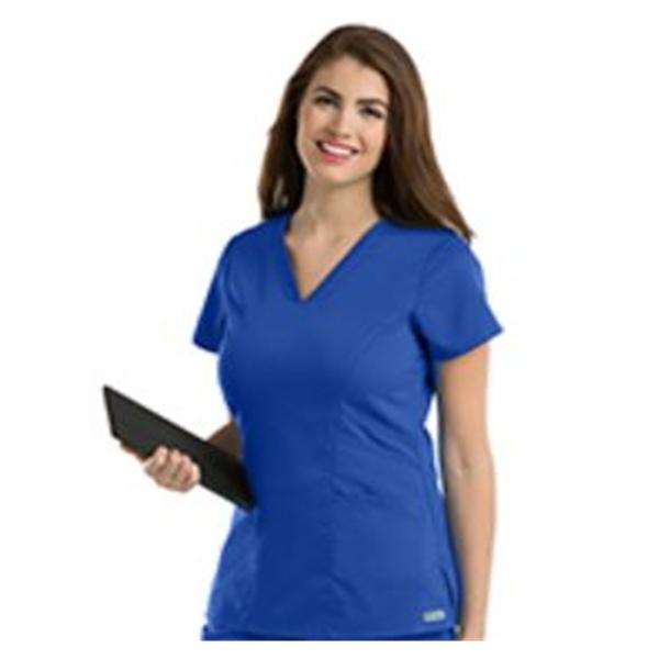 Grey's Anatomy (TM) Scrub Top Greys Anatomy 41452 Womens 5X Large New Royal Each - 41452X-085XL