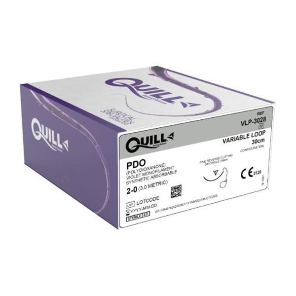 Look/Div Surgical Specialties Suture 2-0 Polydioxanone Ps-2 Quill Undyed 30Cm 12/Bx - VLP-3028