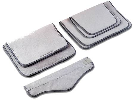 Chattanooga Hydrocollator Cover Terry, Neck Contour, Hook and Loop Closure, Gray, Washable, 18 X 25 Inch - 1104