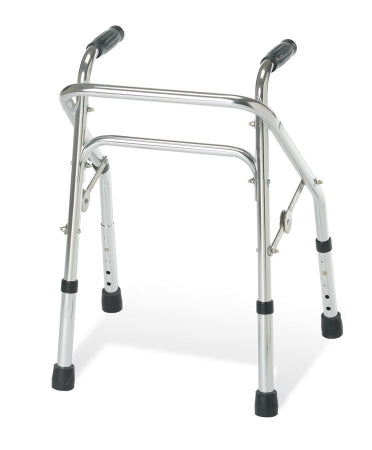 Guardian - Dual Release Folding Walker Adjustable Height Aluminum Frame 175 lbs. Weight Capacity 20-1/2 to 24-1/2 Inch Height - Medline - G07750
