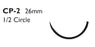 J & J Healthcare Systems Coated Vicryl Suture with Needle Absorbable Coated Undyed Suture Braided Polyglactin 910 Size 2-0 27 Inch Suture 1-Needle 26 mm Length 1/2 Circle Reverse Cutting Needle - J869H