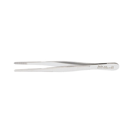 Miltex - Dressing Forceps 5 Inch Length OR Grade German Stainless Steel NonSterile NonLocking Thumb Handle Straight Serrated Tips - 6-6
