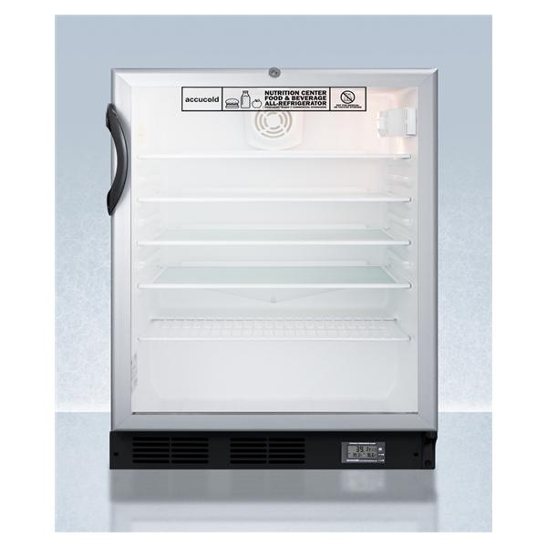 Felix Storch (Summit) Rfrgrtr Fd Strg Accucold Ntrtn Cntr Sr 5.5 Cu Ft 1 Gls Swng Dr Atmtc Dfrst Ea - SCR60BGLBINA