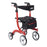 Drive Medical Designs Rollator Walker Nitro 300Lb Red 10 Frnt/8 Bck Whl 27.75X23X36-41" Psh Btn Ea - RTL10266-T