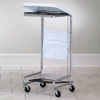 Clinton - Hamper Stand Rolling Square Opening Foot Pedal Tilt-Top Lid - H-40