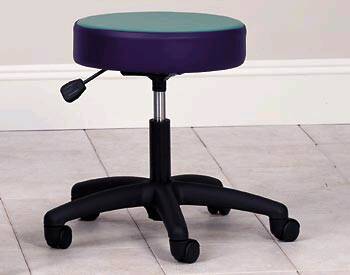Clinton Industries Style Line Series Exam Stool Backless Pneumatic Height Adjustment 5 Casters Gunmetal Gray - 2135-3G
