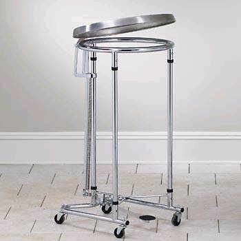 Clinton - Hamper Stand Rolling Round Opening Foot Pedal Tilt-Top Lid - H-41