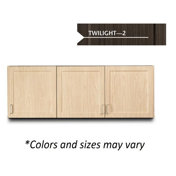 Clinton Industries. Cabinet Wall 3 Door Thermofoil 72X12X24" Twilight Fashion Finish Ea - 8372-2