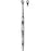 Sklar - Dermal Curette Fox 5-1/2 Inch Length Solid Flat Handle 3 mm Tip Straight Fenestrated Oval Tip - 06-4133