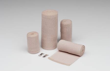 REB LF - Elastic Bandage 6 Inch X 5 Yard Standard Compression Clip Detached Closure Tan Sterile - 34600000