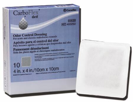 Convatec Carboflex Non-Adherent Dressing Activated Charcoal 3 X 6 Inch Sterile - 403203