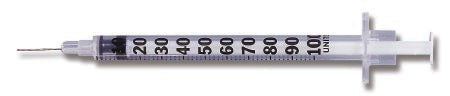 Lo-Dose Micro-Fine - Insulin Syringe with Needle 0.5 mL 28 Gauge 1/2 Inch Regular Wall NonSafety - 329461